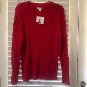 Croft & Barrow women’s L Red sweater